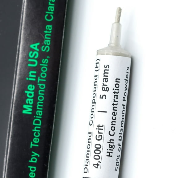 TechDiamondTools Diamond Polish Compound Polish Paste 4,000 Grit 2-4 Microns for Fine Polish 5 Grams with High (H) 50% Concentration of Diamond Powder