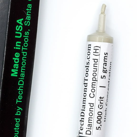 TechDiamondTools Diamond Polish Compound Polish Paste 5,000 Grit Mesh 2-3 Microns for Mirror Finish 5 Grams with High (H) 50% Concentration of Diamond Powder