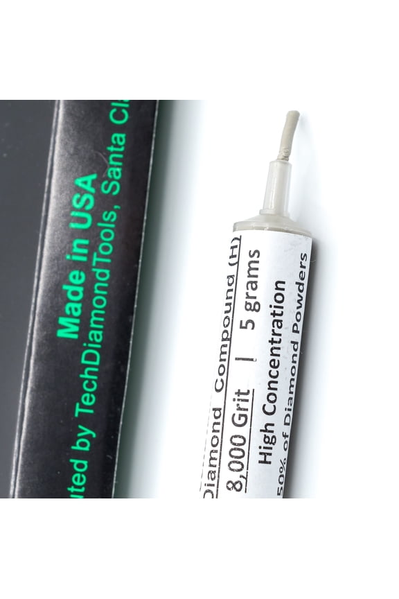 TechDiamondTools Diamond Polish Compound Polish Paste 8,000 Grit Mesh 0-2 Microns for Mirror Finish 5 Grams with High (H) 50% Concentration of Diamond Powder