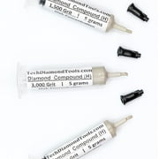 TechDiamondTools Diamond Polish Paste Set of 3 Syringes X 5 Grams H, Polish Lapping Compound, Sizes 1500 3000 5000 Grit, Mesh - With High50% Concentration of Diamond Powders