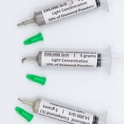 TechDiamondTools Diamond Polish Paste Set of 3 Syringes X 5 Grams L, Polish Lapping Compound, Sizes 14000 100000 200000 Grit, Mesh - With Light10% Concentration of Diamond Powders