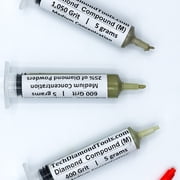 TechDiamondTools Diamond Polish Paste Set of 3 Syringes X 5 Grams M, Diamond Polish Lapping Compound, Sizes 400 600 1050 Grit, Mesh with Medium - 25% Concentration of Diamond Powders