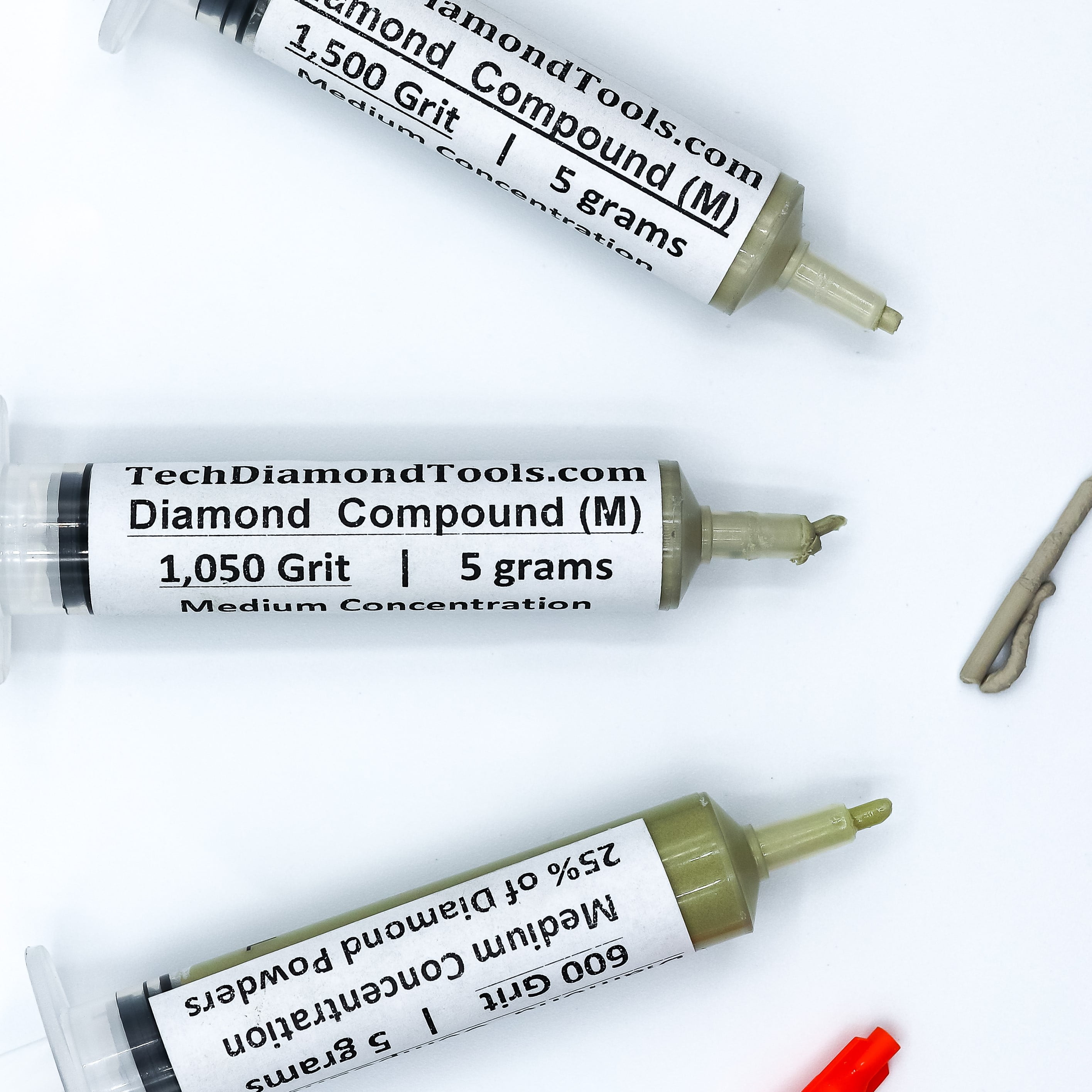 TechDiamondTools Diamond Polish Paste Set of 3 Syringes X 5 Grams (M ...