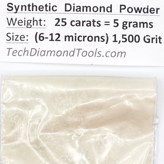TechDiamondTools Diamond Powder 1.500 Grit 6-12 Microns -25ct = 5 Grams