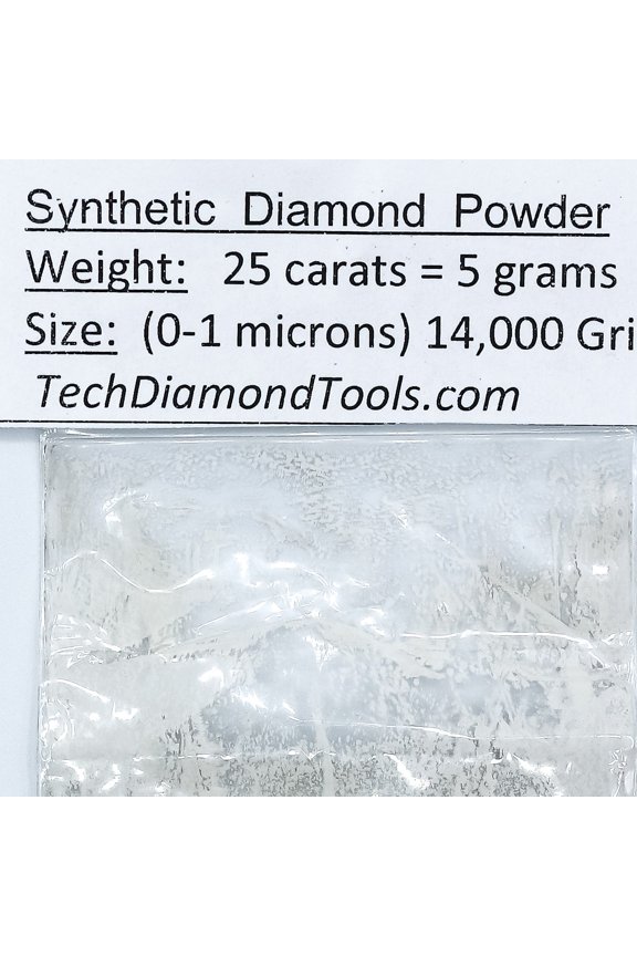 TechDiamondTools Diamond Powder 14.000 Grit 0-1 Microns -25cts = 5 Grams
