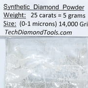 TechDiamondTools Diamond Powder 14.000 Grit 0-1 Microns -25cts = 5 Grams