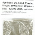 thumbnail image 1 of TechDiamondTools Diamond Powder 270/230 mesh 20 Grams = 100 carats. (80/100 mesh), 1 of 5