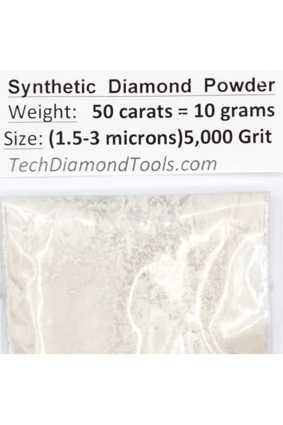 TechDiamondTools Diamond Powder 5,000 Grit 1.5-3 Microns - 50cts =10 Grams