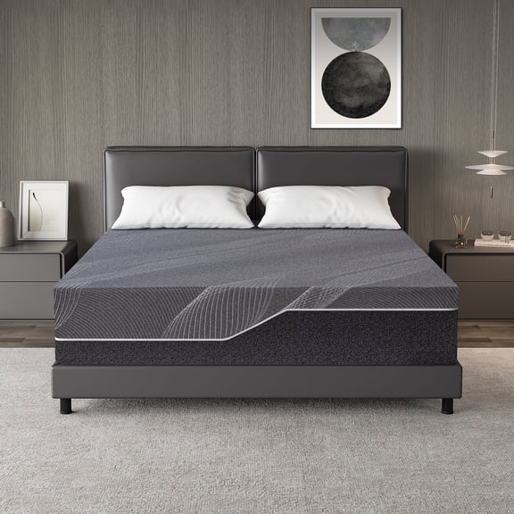 TechForma 14" California King Gel Memory Foam Mattress in a Box, Bed in a Box, Medium Firm Cooling Gel Infused for Pressure Relief & Back Pain, CertiPUR-US Certified