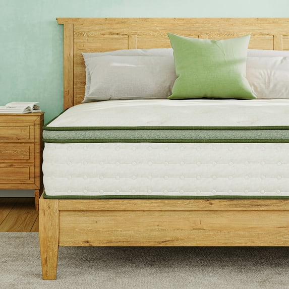 TechForma Full Mattress, 10” Hybrid Mattress, Pocket Spring Design, Motion Isolation, Wave Design & Reinforced Edge, Medium Firmness