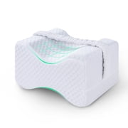 TechForma Knee Pillow, Memory Foam Leg Positioner Wedge Pillow, Leg Lumbar for Side Sleepers & Pregnant Women, Sciatica Knee Back Leg Hip Pain Relief