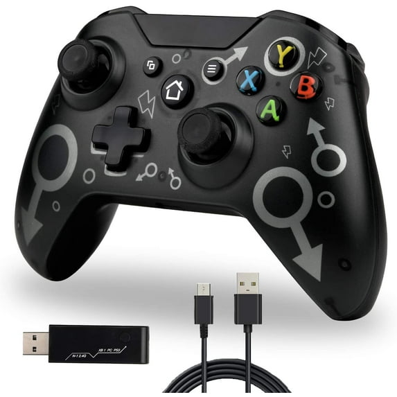 TechKen Wireless Controller Compatible with Xbox One S X PS3 and PC with 2.4G Connection