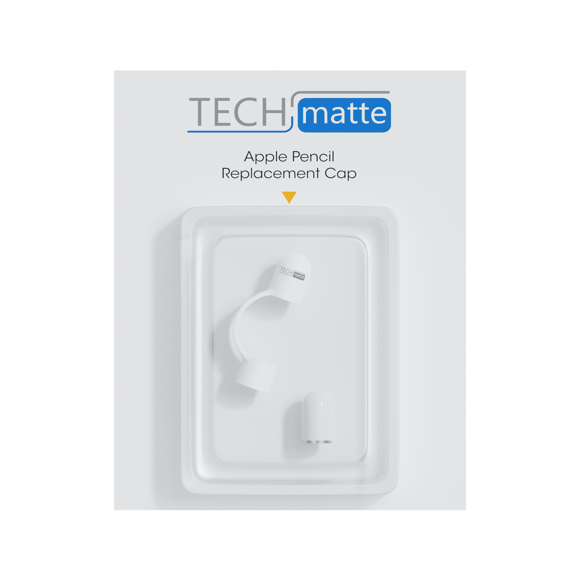 TechMatte Magnetic Replacement Cap for Apple Pencil (White) 