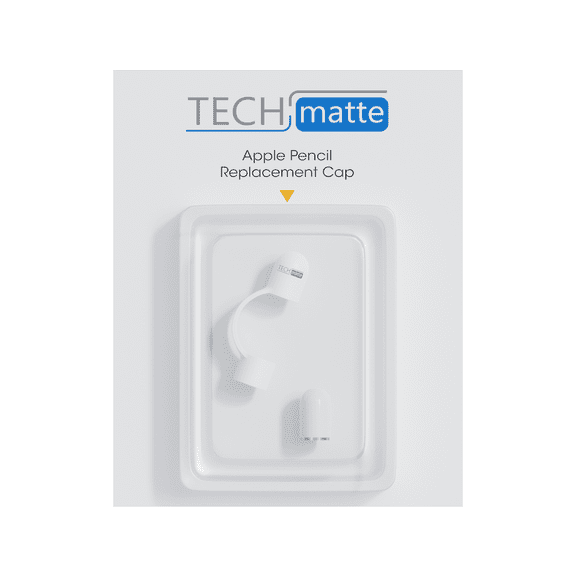 TechMatte Magnetic Replacement Cap for Apple Pencil (White)