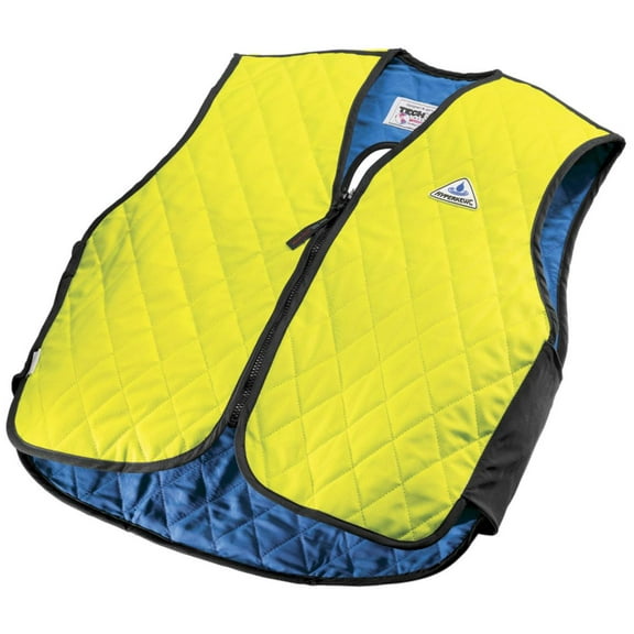 HyperKewl Evaporative Cooling Vest - Sport - Hi-Viz Lime - Safety Harness Ready L
