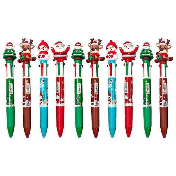TechNvoa Christmas Ballpoint Pen Set, Holiday Gift, Edition 3 for Christmas Trees, Home Decor and Holiday Displays
