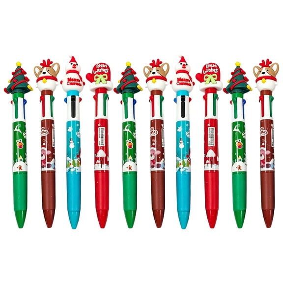 TechNvoa Christmas Ballpoint Pen Set, Holiday Gift for Christmas Trees, Home Decor and Holiday Displays