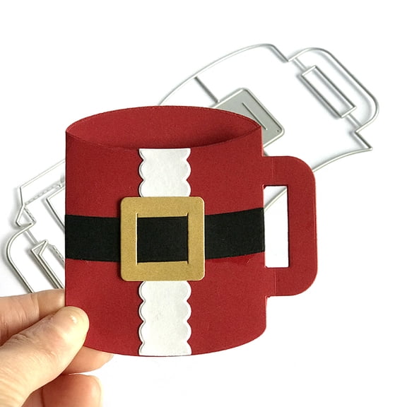TechNvoa Christmas Mug Metal Cutting Dies Stencil DIY Scrapbooking Album Paper Card Template Mold Embossing Craft