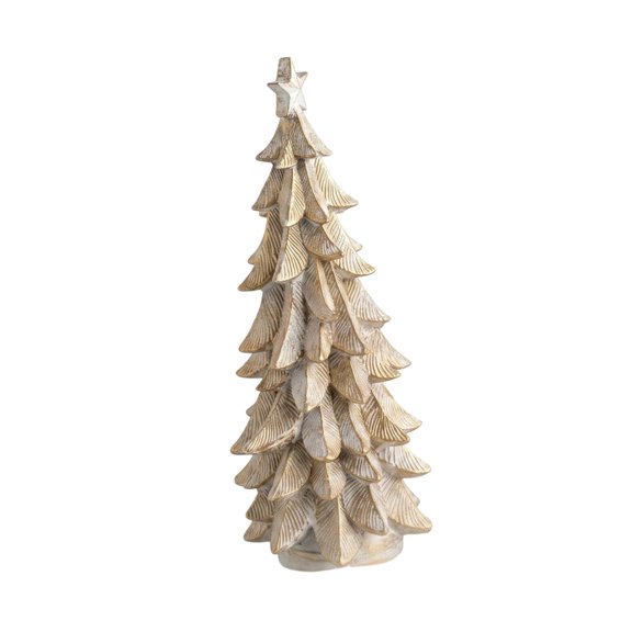 TechNvoa Holiday Resin Tree Figurine for Desk Table and Entryway Use Indoors