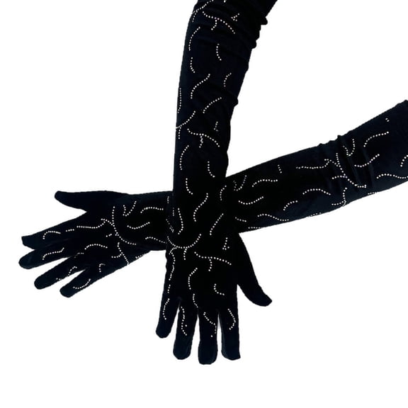 TechNvoa Sleeves Long Gloves Stretchy Gloves for Concert CostumeHa110weenWear