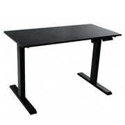 TechOrbits Electric Standing Desk Frame With 47 x 24 Tabletop, Motorized Workstation Desk  with Memory Settings and Telescopic Sit Stand Height Adjustment, Black