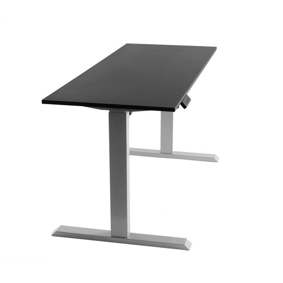 TechOrbits Electric Standing Desk Frame With 60 x 24 Inc Tabletop - Motorized Workstation Two Leg Stand Up Desk With Memory Settings And Telescopic Sit Stand Height Adjustment