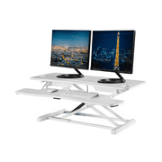 TechOrbits Rise-X Pro Standing Desk Converter - Height Adjustable Stand Up Desk Riser - Sit to Stand Desktop Workstation