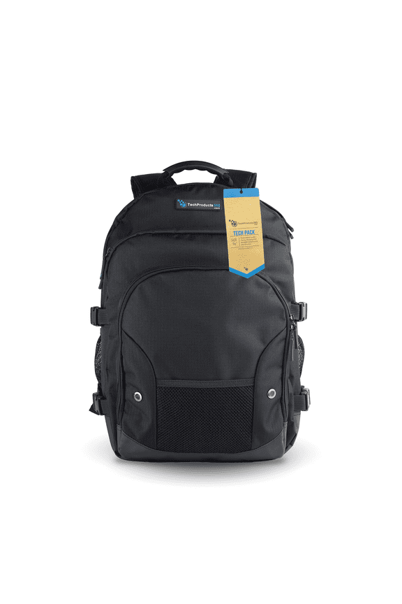 Tech Pack - 16in Black Backpack/Technology Carrying Bag for School, Travel or Work - PN: TPBPX-115-2201
