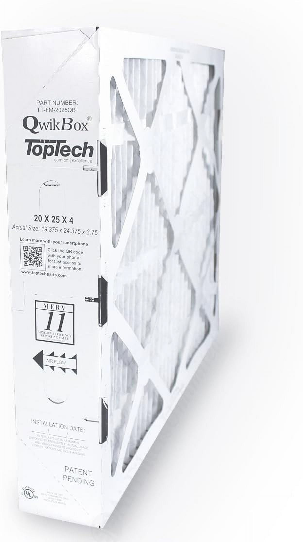 TechPure 20x25x4 MERV 11 Furnace Air Filter
