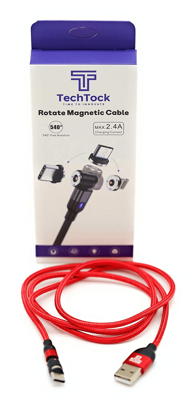 TechTock 540 Degree Rotating Cable with 3 Magnetic Tips, The Last Cable ...