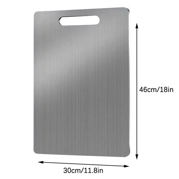TechToyHub 304 Stainless Steel Cutting Board, 1mm Thick Kitchen Chopping Block, for Meat/Fruit/Veg, Dishwasher Safe 18.4x11.8in