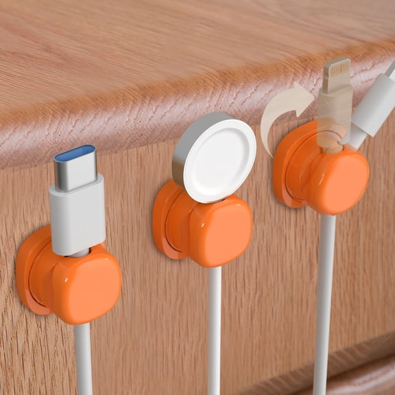 TechToyHub 3PCS Self-adhesive Cable Organizer Clip Flexible Silicone PVC Wire Holder Anti-tangle Cord Management Tool Easy Installation No Residue Design Perfect for Desktop Home Office Wire