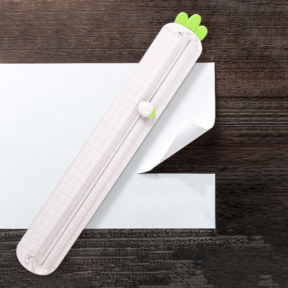 Bidirectional Paper Cutting Knife with Cute Carrot Shape, Metal Blade for office or Crafting, Portable Student Tool for A4 Paper, Lightweight Plastic Cutter, Size 2.2x14.0in