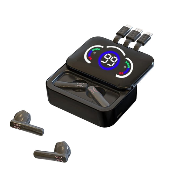 TechToyHub Bluetooth Earphones Wireless Earbuds with LED Digital Display, 1200mAh Charging Case Long Battery Life, Bluetooth 5.3 in Ear Noise Reduction Sports Earphones Low Latency