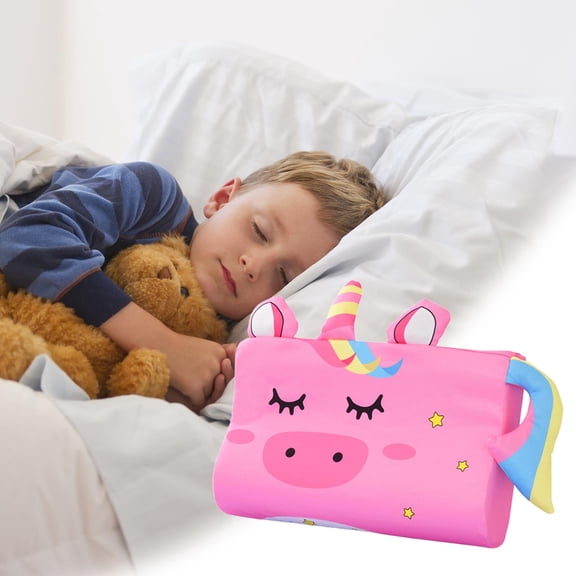 Breathable Cooling Pillow Ergonomic Neck Support Pillow Summer Ice Silk Soft Nap Pillow for Home Travel Pressure Relief Restful Sleep 14.2x11.8x2.8in