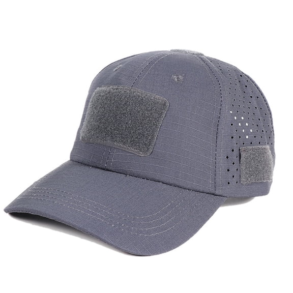TechToyHub Breathable Mesh Sun Hat for Outdoor Sports, Adjustable Baseball Cap with Sunglass Slots, Tear Resistant Fabric for Hiking and Fishing, Customizable with Patches, One Size Fits Most