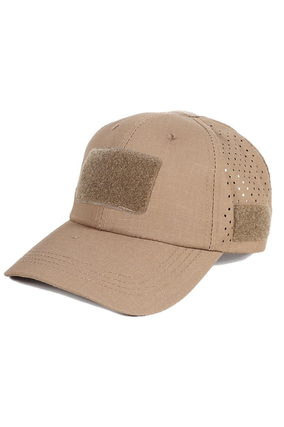 Breathable Mesh Sun Hat for Outdoor Sports, Adjustable Baseball Cap with Sunglass Slots, Tear Resistant Fabric for Hiking and Fishing, Customizable with Patches, One Size Fits Most