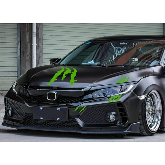 TechToyHub Car Ghost Claw Stickers, Headlight Decoration Claw Car Stickers, PET Reflective Material, 15.7x4.7in, Weather Resistant, Easy Installation, Engine Hood Light Eyebrow Decoration