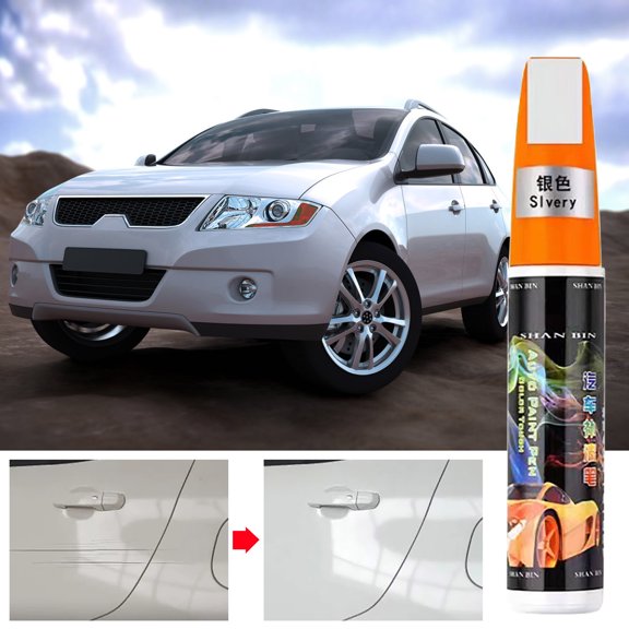 TechToyHub Car Scratch Removal Pen, 12ml 2-in-1 Paint Refinishing, Repair for Vehicle Scratch & Chip, Fast Drying with Brush & Metal Tip