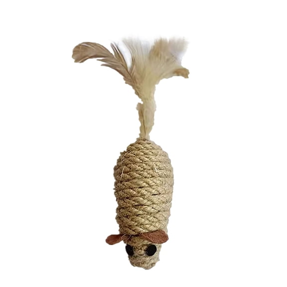 Cat Toy Mouse, Chicken Hair for Self Pleasure, Scratch with Physical Exertion, 4 Pack for Pet Stress Relief