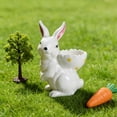 thumbnail image 1 of TechToyHub Ceramic Easter Egg Cup,Hand Painted Bunny Ornament Holder 4.92x3.34in for Table & Mantel Decor,Decorative and Functional White Rabbit for Chocolate Eggs,Spring Festival Gift Idea, 1 of 5