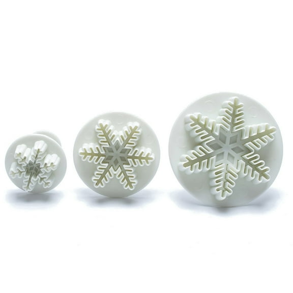 Christmas Cookie Cutters Snowflake Shape Baking Tool for Holiday Party Pastry Mold Non Stick Dough Cutter Fondant Embosser Icing Stencil Set Festive Snack Maker Xmas Dessert Press