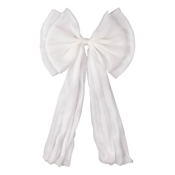 TechToyHub Christmas Oversized Bow,18in Double-Layer Satin Ribbon with Tails,Statement Hanging Decor,for Tree Banister and Mantel Display,Home Party Wedding