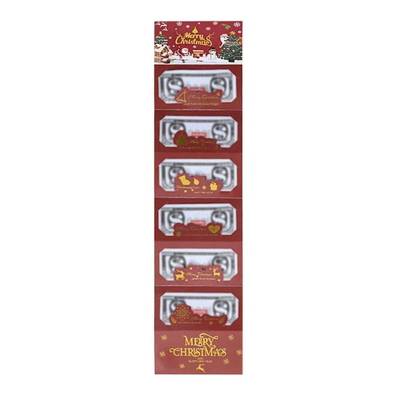Christmas Red Envelope Money Box,6 Card Slots Santa Design,Festive Surprise Gift Storage,for Party and Family Gathering,Home office Supplies