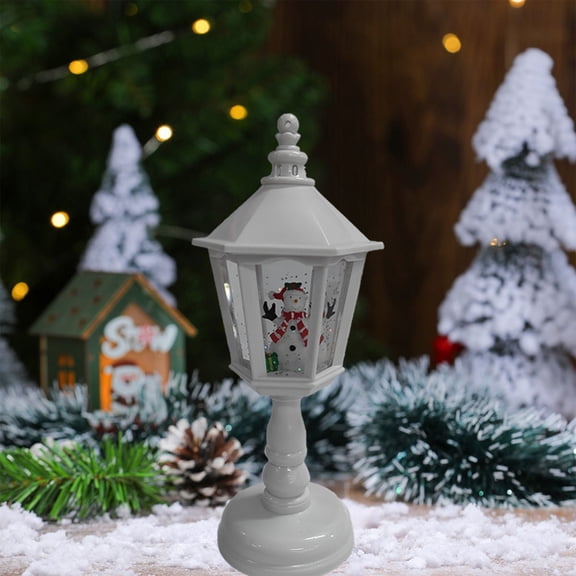 TechToyHub Christmas Table Lamp Musical Snow Lamp Falling Snow Night Light USB Powered Red Plastic Home Decor Holiday Ornament Gift 8.2x3.1in Cozy Winter Melody Lamp for Festival Mood Light