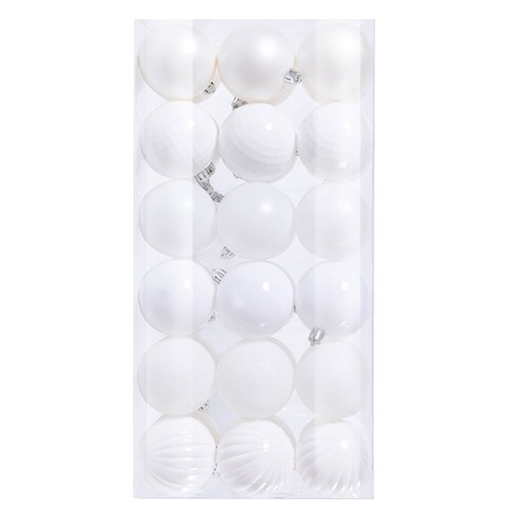 TechToyHub Christmas Tree Baubles, 36 Pcs 1.2 In Plastic Balls Set, Glitter and Shatterproof Design, Ideal for Home, office, and Holiday Party Decor