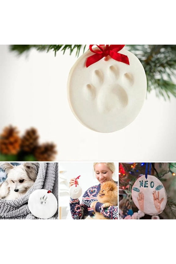 Clay Pet Paw Print Impression Kit, Molding Craft for Creating Lasting Paw Replica, DIY Memorial Keepsake for Dog and Cat Lovers, All Necessary Tools Included, Finished Size 5.0 in