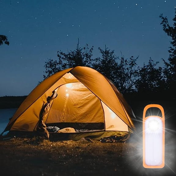TechToyHub Compact Portable LED Camping Tent Light 2.2x1.4x6.3in Small Rechargeable Flashlight for Outdoor Hiking Emergency Patio with Hanging Hook Waterproof Bright Soft Light
