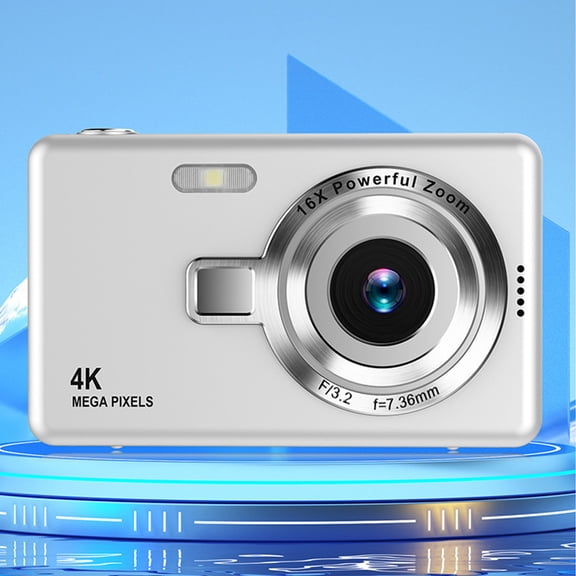 TechToyHub Digital Camera 1080P HD 48MP 16X Zoom CCD Student Portable Camera 2.4 Inch LCD Rechargeable Lightweight Small Camera for Teens Kids Beginners Travel Vlogging with 32GB Card