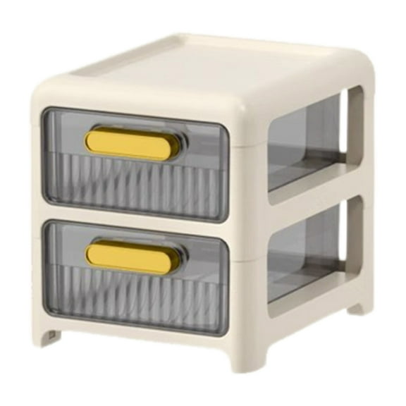 TechToyHub Drawer-Type Desktop Storage Box, Plastic Stationery and Cosmetics Organizer, Transparent Sliding Drawers for office Desk and Home, Space-Saving Cabinet